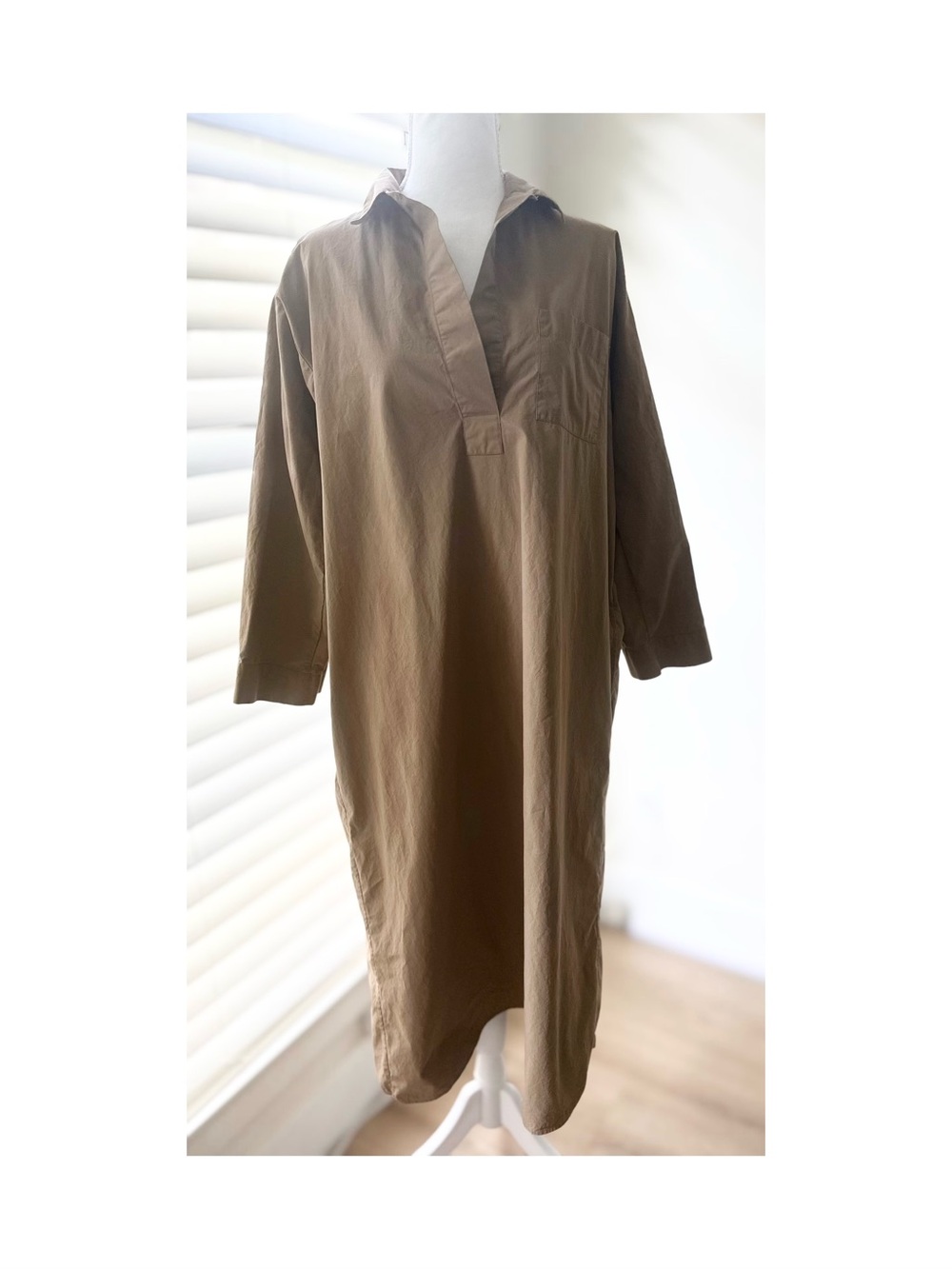 Sibel Saral Cotton Tunic Dress in Warm Camel